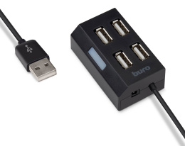 Разветвитель USB 2.0 Buro BU-HUB4-U2.0 черный